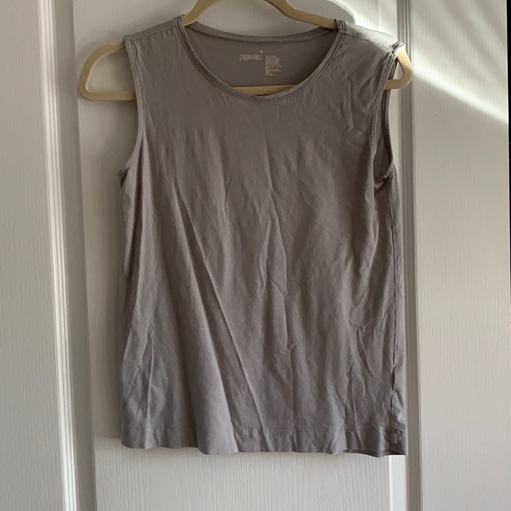 blueish grey muji muscle tank